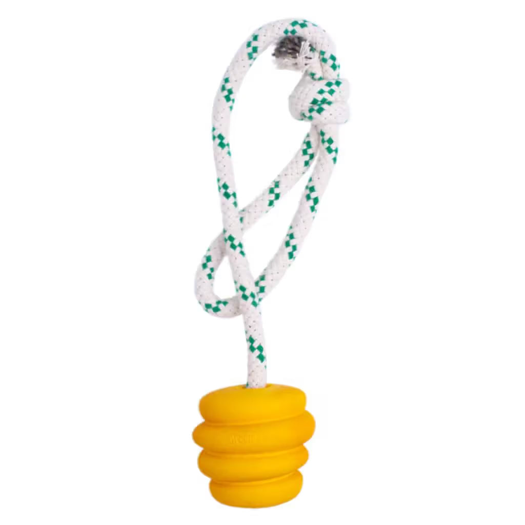 Green Sheep Natural Rubber Ball Rope Toy - Juguete para perro