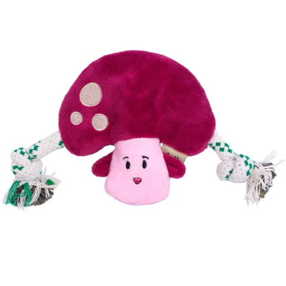 Green Sheep Stuffing Free Mushroom - Juguete para perro