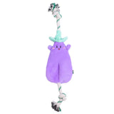 Green Sheep Stuffing Free Aubergine - Juguete para perro sin relleno