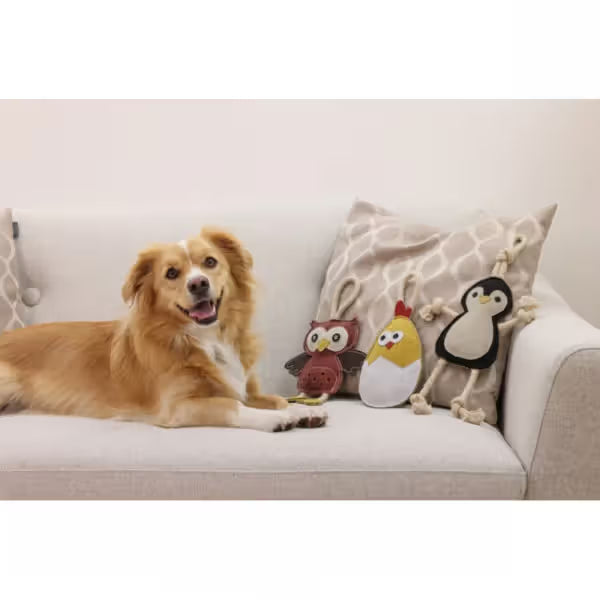 Kerbl Brinquedo Pinguim de camurça - Juguete para perro