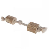 Kerbl Coffee Wood Dumbbell Dog Toy - Dog snack