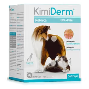 KimiDerm Reforce Cão e Gato Peixe - Snack para cão e gato para a pele e pêlo