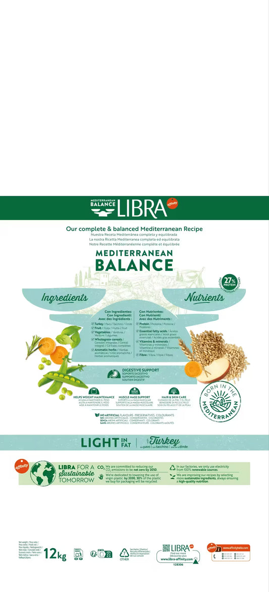Ração para Cão Libra Dog Adult Light | Turkey | 12 kg