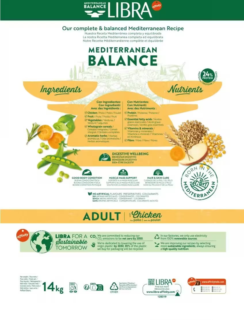 Ração para Cão Libra Dog Adult | Chicken | 14 kg