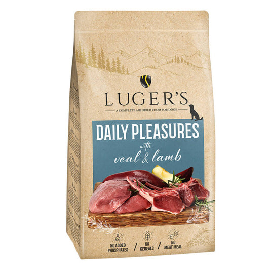 Luger's Daily Pleasures - Ração seca para cão adulto - Vitela e Cordeiro 9 kg