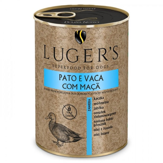Luger's Húmida Cão - Pato com vaca e maçã | 6x400 g