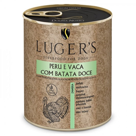 Luger's Wet Dog Food - Turkey and Beef with Sweet Potato 800g
