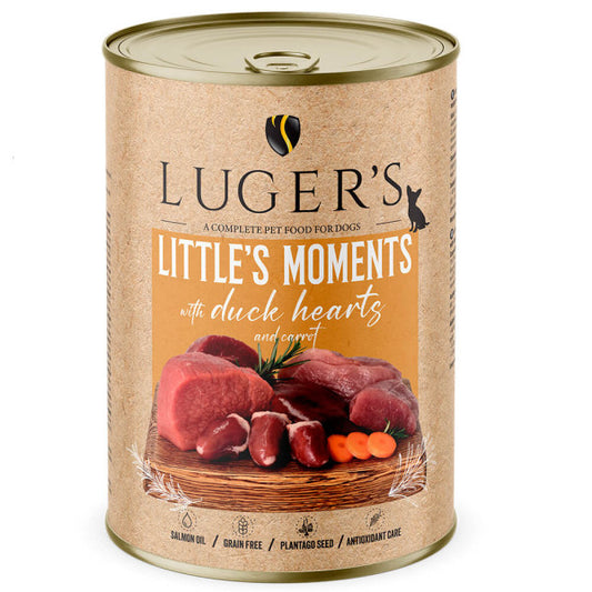Luger's Little's Moments - Wet Food for Adult Mini Dogs - Duck Heart and Carrot 400g
