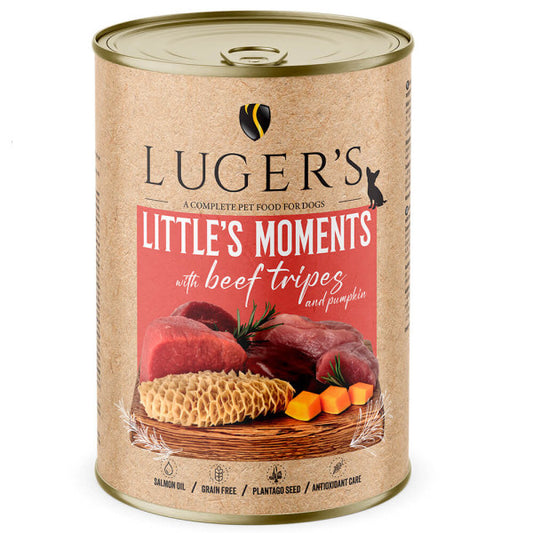 Luger's Little's Moments - Wet Food for Mini Adult Dogs - Beef Tripe and Pumpkin 400g
