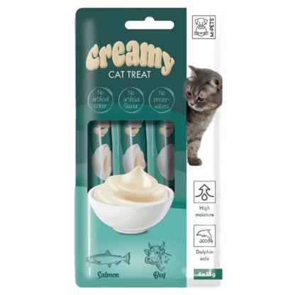 M-Pets Creamy Cat Chicken, Salmon and Beef - Cat treat