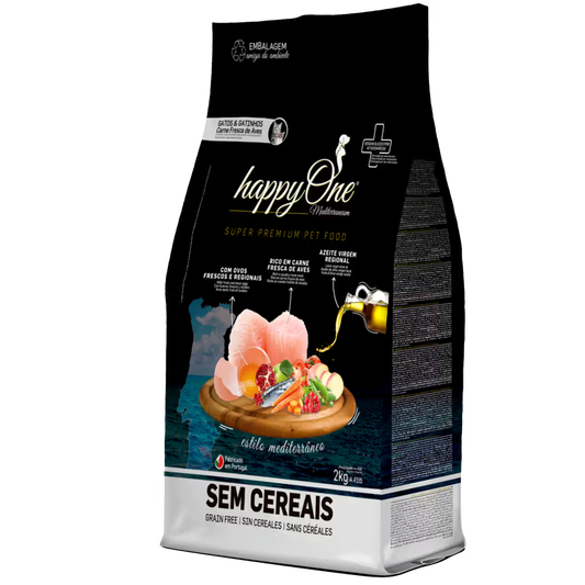 HappyOne Mediterranem Gato Aves Grain-Free - Pienso seco para gato