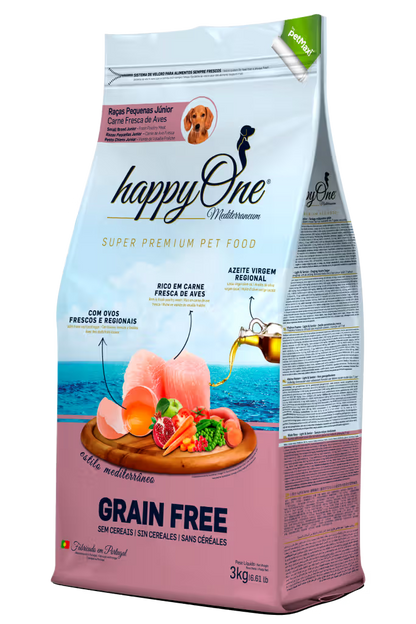 HappyOne Mediterraneum Perro Razas Pequeñas Grain-Free Aves - Pienso seco para perro