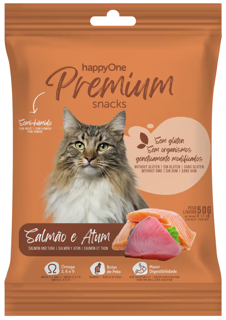 happyOne Premium Snacks Salmon and Tuna for Cats