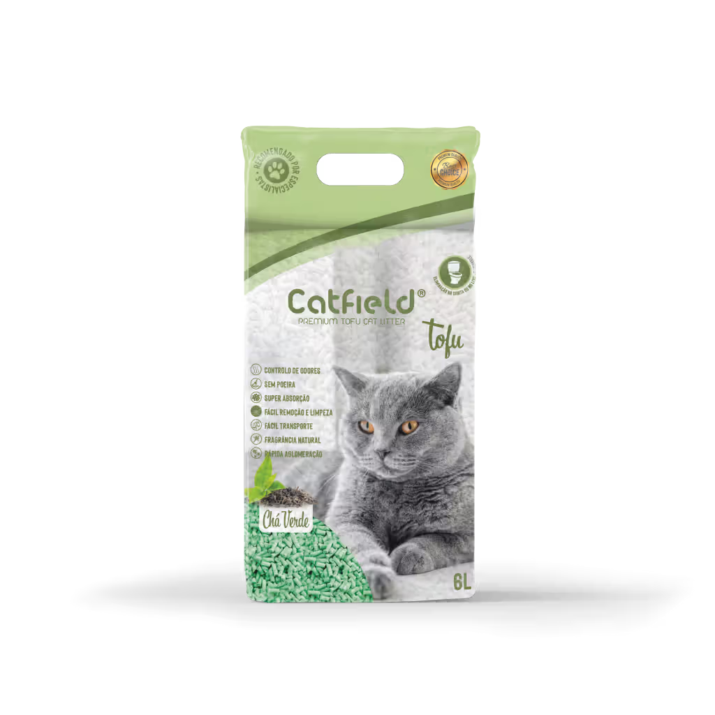 Catfield Premium Tofu Gato Chá Verde - Areia para gato