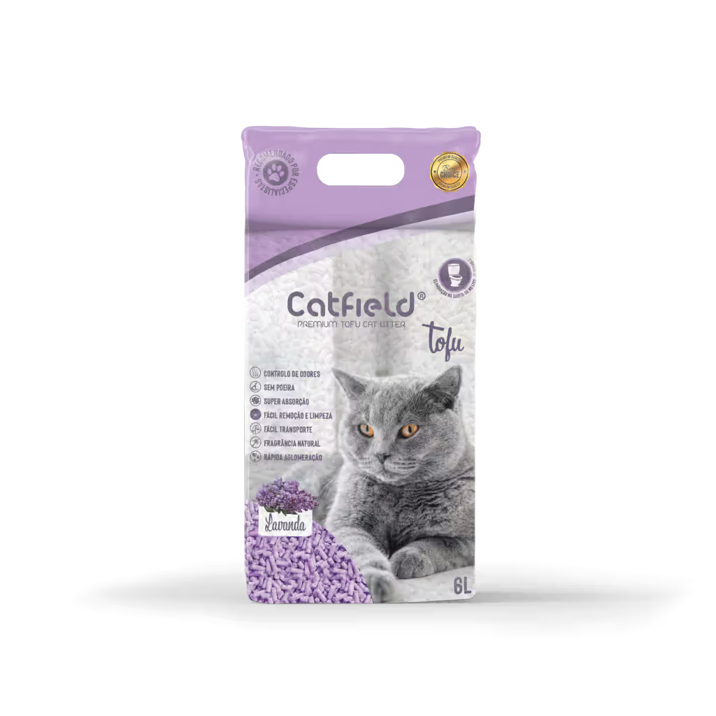 Catfield Premium Cat Litter Tofu Gato Lavanda - Areia para gato