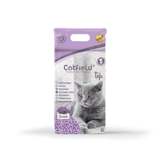 Catfield Premium Cat Litter Tofu Lavender Cat - Cat litter