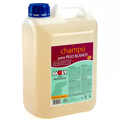 Moly - Champô para cão com pelo branco e claro