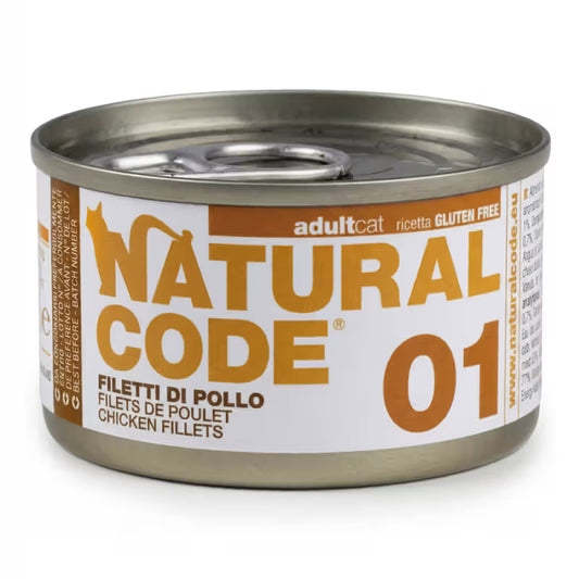 Natural Code 01 - Alimento Húmido para Gato - Filete de Frango