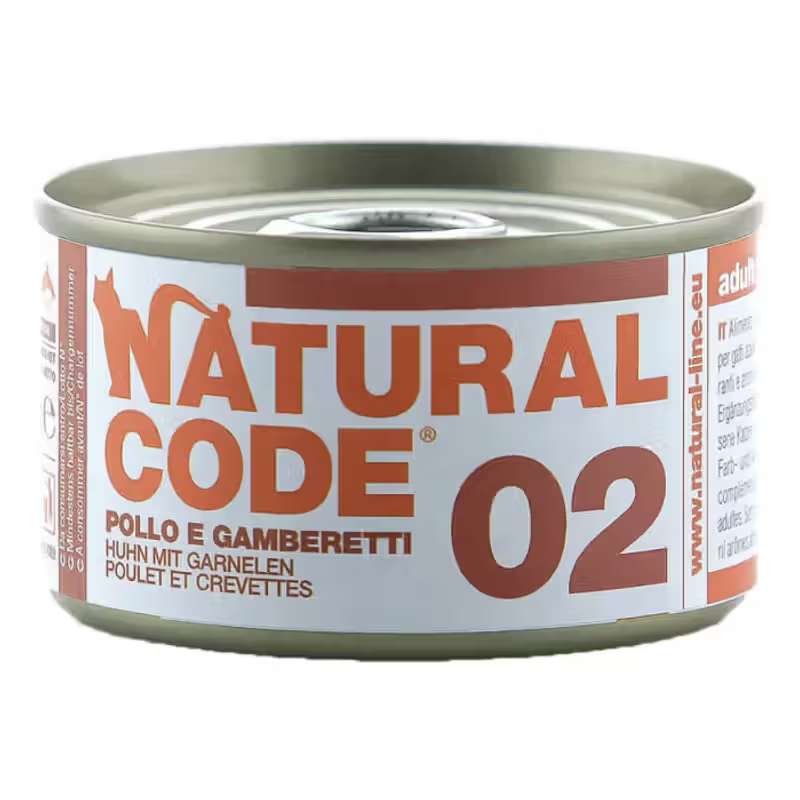 Natural Code 02 - Alimento Húmido para Gato - Frango e Camarão