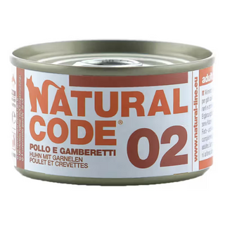 Natural Code 02 - Alimento Húmido para Gato - Frango e Camarão