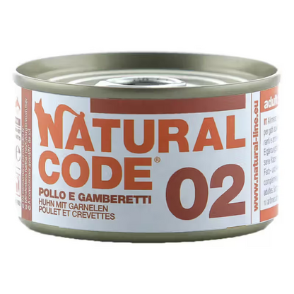 Natural Code 02 - Alimento Húmido para Gato - Frango e Camarão