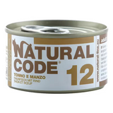 Natural Code 12 - Alimento Húmido para Gato - Atum e Carne de Vaca