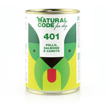 Natural Code 401 Perro Adulto Grain-Free Pollo, Salmón y Zanahoria - Comida húmeda para perro