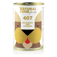 Natural Code 407 Cão Adulto Grain-Free Carne de Caça e Castanhas - Ração húmida para cão