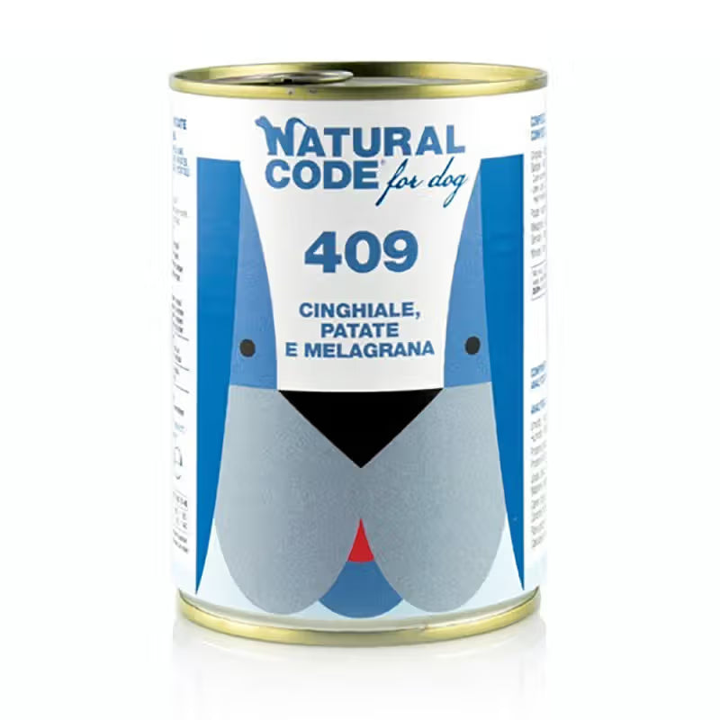 Natural Code 409 Adult Dog Grain-Free Wild Boar, Potato and Pomegranate - Wet dog food