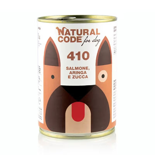 Natural Code 410 Adult Dog Grain-Free Salmon, Herring and Pumpkin - Wet dog food