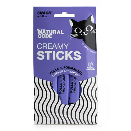Natural Code Creamy Gato Grain-Free Pollo y Queso - Snack para gato