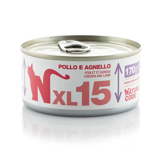 Natural Code XL15 Gato Pollo y Cordero - Comida húmeda para gatos