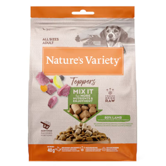 Nature's Variety Freeze Dried Topper - Snack para perro con cordero