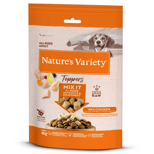 Natures Variety Freeze Dried Topper - Chicken snack for dogs