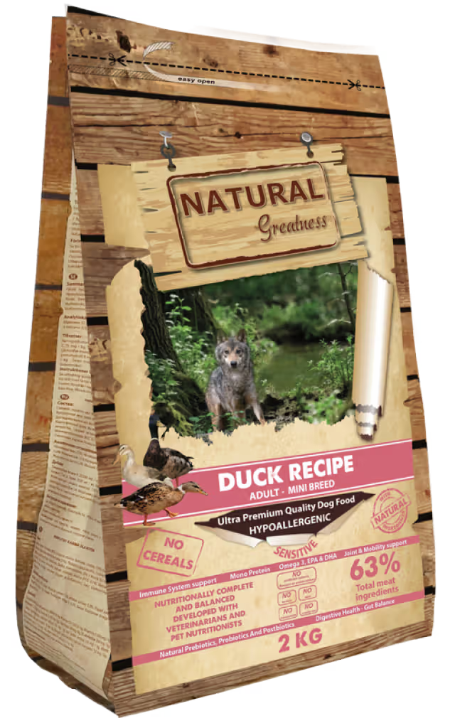 Natural Greatness Sensitive Mini Adult Dog Duck Grain-Free - Dry dog food