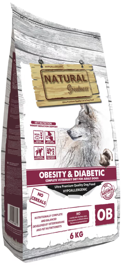Natural Greatness Veterinary Obesity & Diabetic Perro Adulto Pavo Grain-Free - Pienso seco para perro con sobrepeso o diabetes