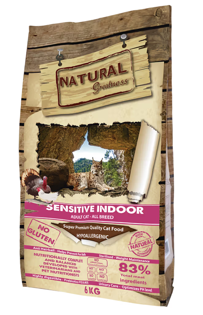 Natural Greatness Sensitive Indoor Cat and Kitten Chicken - Dry food for cats with digestive sensitivity