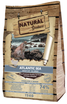 Natural Greatness Atlantic Sea Sterilised Adult and Senior Cat Grain-Free Salmon - Dry food for sterilised cats