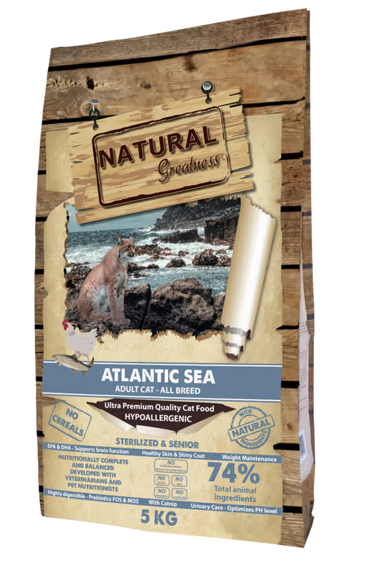 Natural Greatness Atlantic Sea Sterilised Adult and Senior Cat Grain-Free Salmon - Dry food for sterilised cats