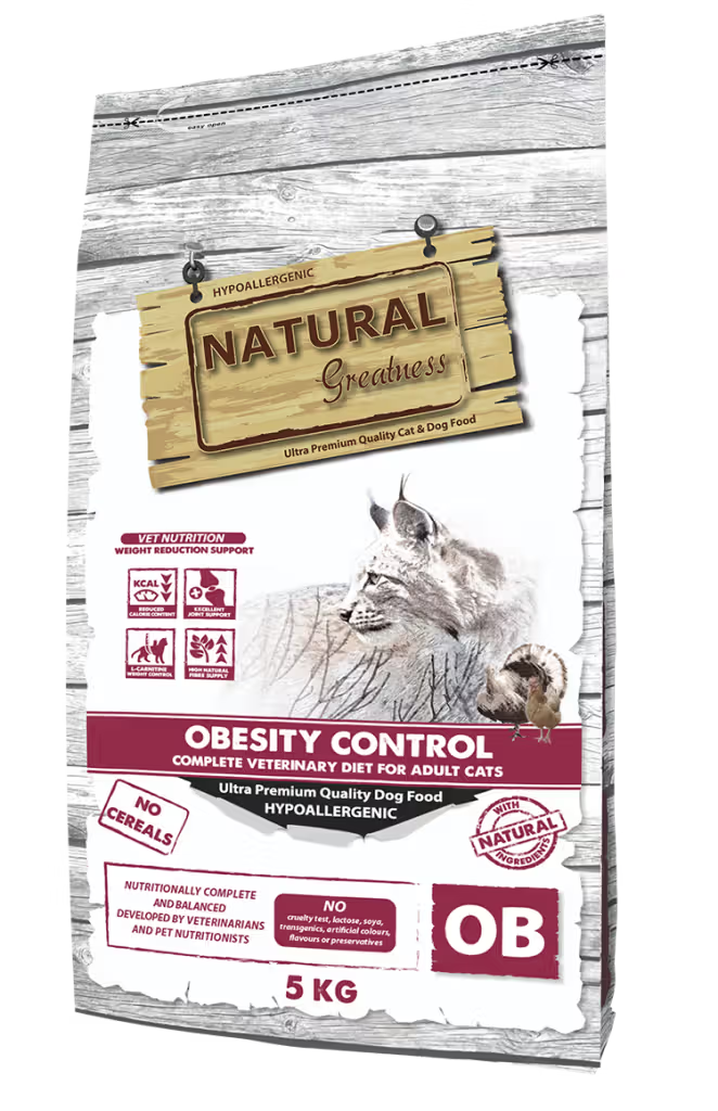 Natural Greatness Veterinary Obesity Gato Adulto Grain-Free Peru - Ração seca para gato com excesso de peso