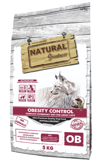 Natural Greatness Veterinary Obesity Gato Adulto Grain-Free Peru - Ração seca para gato com excesso de peso