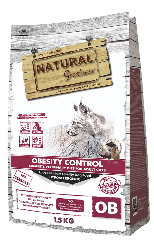 Natural Greatness Veterinary Obesity Adult Cat Grain-Free Turkey - Dry food for overweight cats