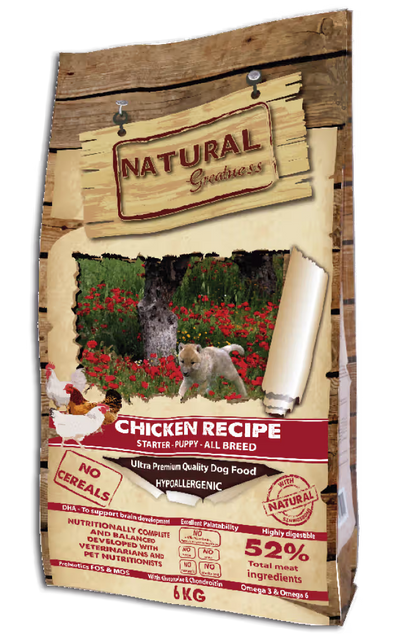 Natural Greatness Starter Perro Cachorro Pollo Grain-Free - Pienso seco para perro