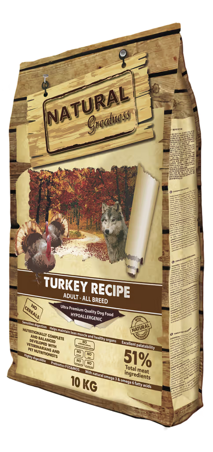 Natural Greatness Perro Adulto Grain-Free Pavo - Pienso seco para perro