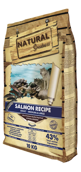 Natural Greatness Salmon Sensitive Cão Adulto Salmão Grain-Free - Ração seca para cão com sensibilidade digestiva
