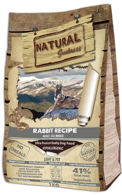 Natural Greatness Light & Fit Perro Adulto Conejo Grain-Free - Pienso seco para perro para control de peso