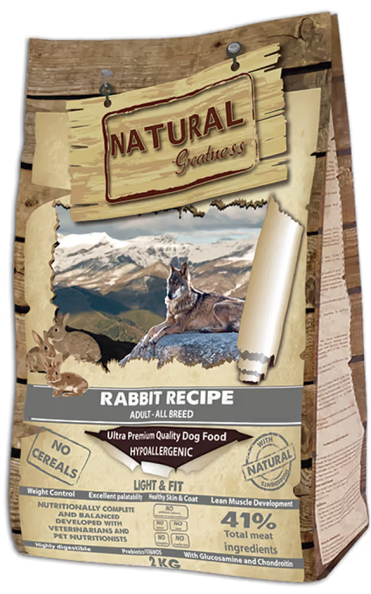 Natural Greatness Light & Fit Adult Dog Rabbit Grain-Free - Dry dog food for weight control