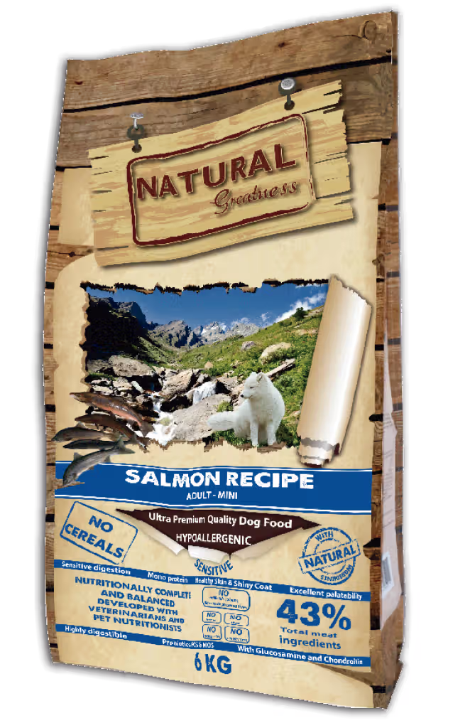 Natural Greatness Salmon Sensitive Mini Adult Dog Salmon Grain-Free - Dry food for dogs with sensitivities