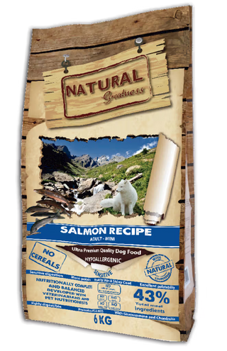 Natural Greatness Salmon Sensitive Mini Adult Dog Salmon Grain-Free - Dry food for dogs with sensitivities