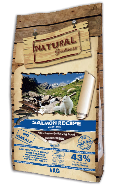 Natural Greatness Salmon Sensitive Mini Adult Dog Salmon Grain-Free - Dry food for dogs with sensitivities